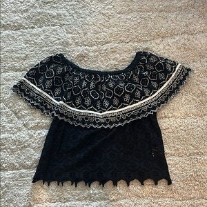 Hemant & Nandita Off-the-shoulder Eyelet Top